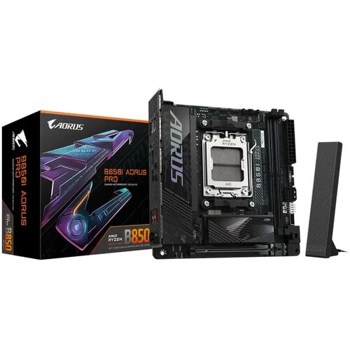 Gigabyte B850I AORUS PRO Motherboard - AMD Ryzen 9000 Series CPUs, 8+2+1 Phases Digital VRM, up to 8400MHz DDR5 (OC), 1xPCIe 5.0 + 1xPCIe 4.0 M.2, 2.5LAN, WIFI 7, USB 3.2 Gen 2 Slike