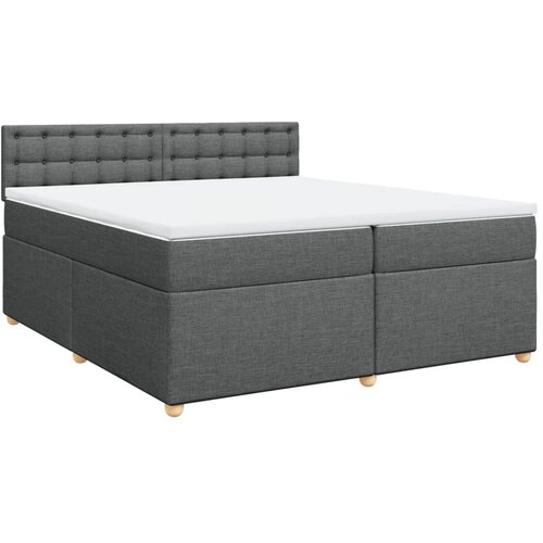 Maison Chic Box spring postelja - Vzmetna postelja z vzmetnico temno siva 200x200 cm blago SL24295, (21890137) Cene