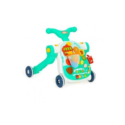 Huanger Edukativna guralica 4u1 + tricikl, romobil i interaktivni stol, zelena Slike