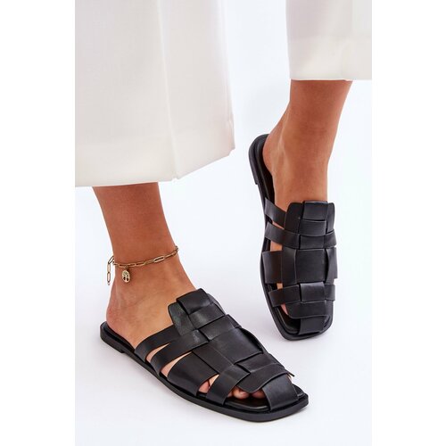 Kesi Women's striped slippers Black Reyna Slike