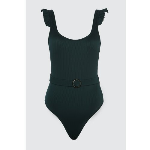 Trendyol Zeleni detaljni kupaći kostim s remenom s remenom Slike