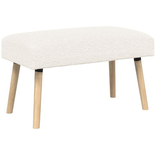  Klupa Jednobojno Krem 80 x 40 x 46 cm Boucl&amp;eacute; Slike