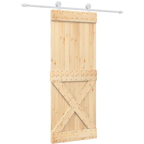 vidaXL Klizna vrata s priborom za montažu 80 x 210 cm masivna borovina Cijene
