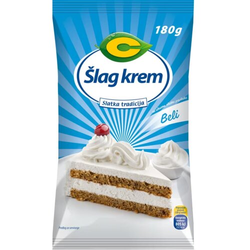 Centroproizvod c šlag krem beli sa ukusom slatke pavlake 180g Cene