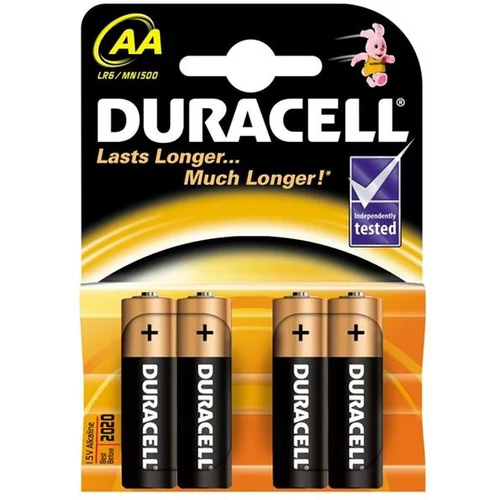 Duracell Battery Alkaline AA 4 pack