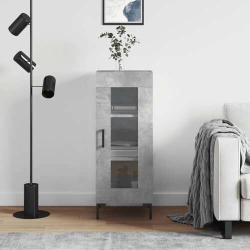 vidaXL Komoda betonsko siva 34,5x34x90 cm inženirski les Cene