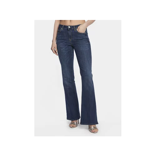 Pinko Jeans hlače Flora 100561 A0MR Mornarsko modra Flare Fit