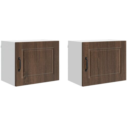  Ormar za Zid 2 pcs Smeđi hrast 50 x 31 x 40 cm Slike