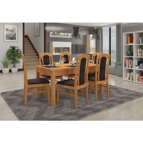 ADRK Blagovaonski set RODOS 53 s stolom i 6 stolica - ALDER Slike