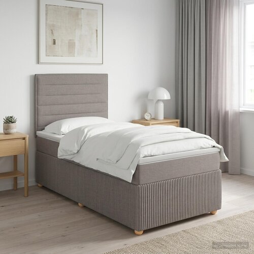  Boxspring krevet s madracem Sivosmeđa 100 x 200 cm Tkanina Cene