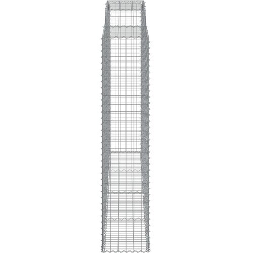  Lučne gabionske ko&amp;scaron;are 2 kom 300x50x220/240cm pocinčano željezo Slike