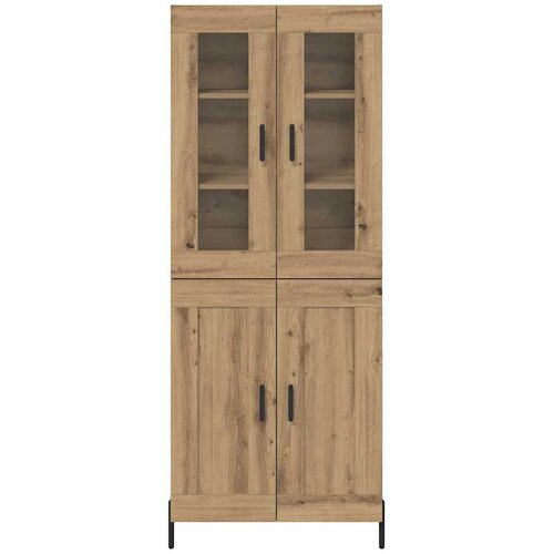  Highboard Umjetnički hrast 69,5 x 34 x 180 cm Konstruirano drvo Slike