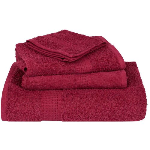 VidaXL Ručnici z tu&amp;scaron;iranje 4 kom bordo 70x140 cm 360 gsm 100% pamuk Slike