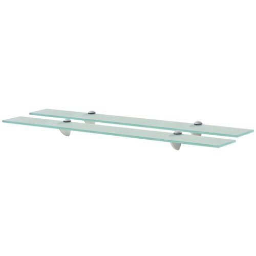  Zidne police 2 kom staklene 80 x 10 cm 8 mm Slike