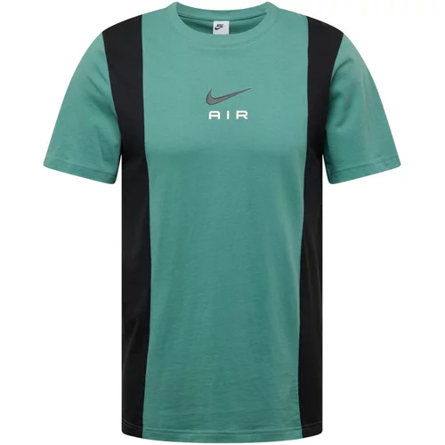 Nike Sportswear Majica 'AIR' smaragd / črna / bela