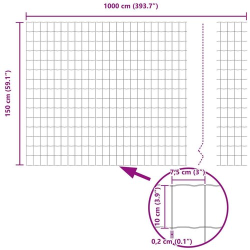 vidaXL Euro ograja 1,5x10 m cinkano jeklo Cene