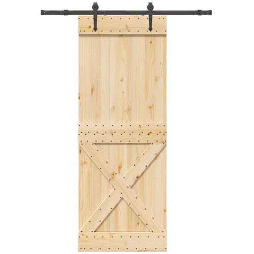 vidaXL Klizna vrata s priborom za montažu 85 x 210 cm masivna borovina Cijene