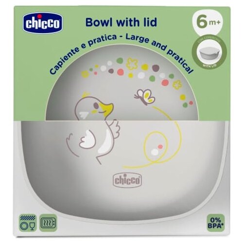 Chicco Zdjelica s poklopcem, 6m+, Siva Slike