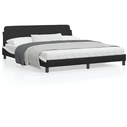 VidaXL Okvir za krevet s uzglavljem crno-bijeli 180x200cm umjetna koža Slike