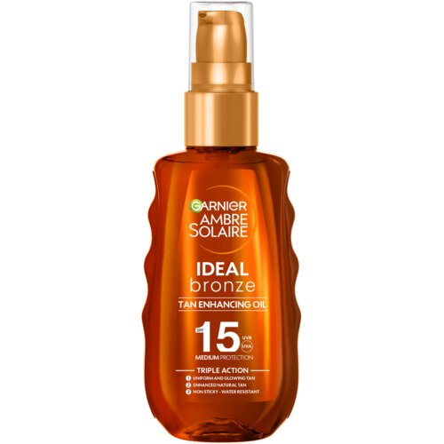 Garnier oljni sprej za sončenje z za&amp;scaron;čitnim faktorjem SPF15 - Ambre Solaire Ideal Bronze Protective Oil Spray - SPF15 Slike