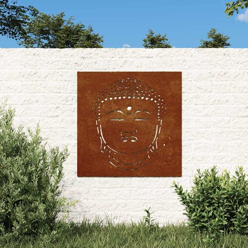 Vrtni zidni ukras 55 x 55 cm čelik COR-TEN uzorak Budine glave Cijene