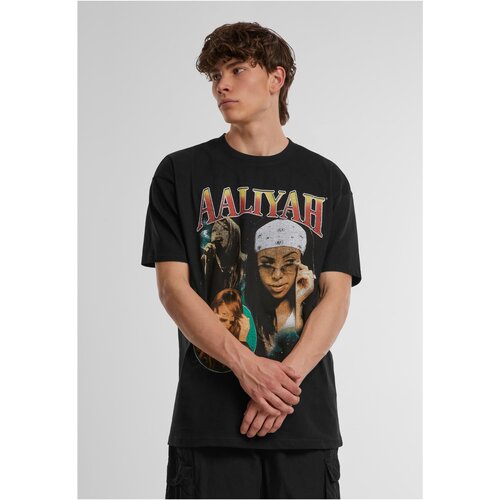 Merchcode Men's T-shirt Aaliyah Retro Oversize black Cene