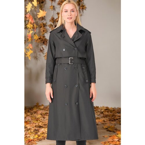 Dewberry Z6674 WOMEN'S TRENCH COAT-STRAIGHT BLACK Cijene