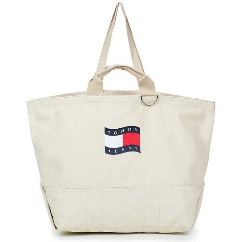 Tommy Jeans TJW WAVE FLAG MED TOTE Bež Cijene