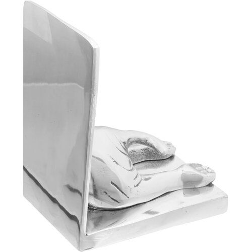 VidaXL Držač za knjige Set od 2 Srebrna Aluminij 12 x 15 x 18 cm Slike