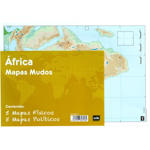 Grupo PAKET 10 MUTE MAPS JE AFRICA FIZIČNA POLITIKA, (20837742) Cene