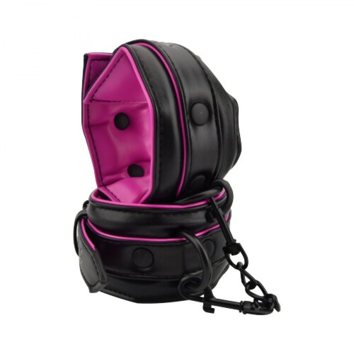 BOUND TO PLEASE okovi za zapestje pink & black Cene