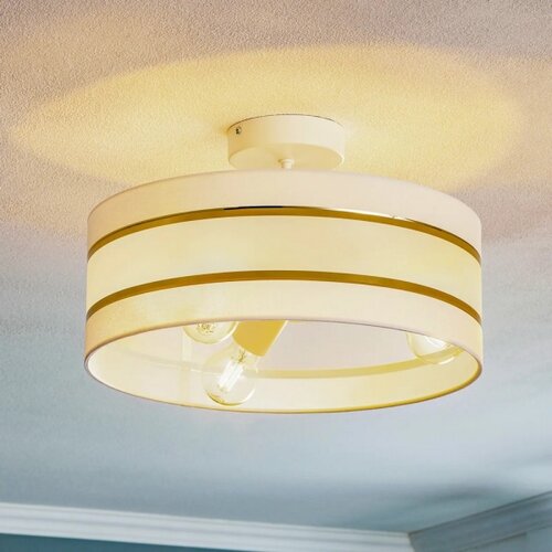  Luster na &amp;scaron;ipci HELEN 3xE27/15W/230V bela/zlatna Slike