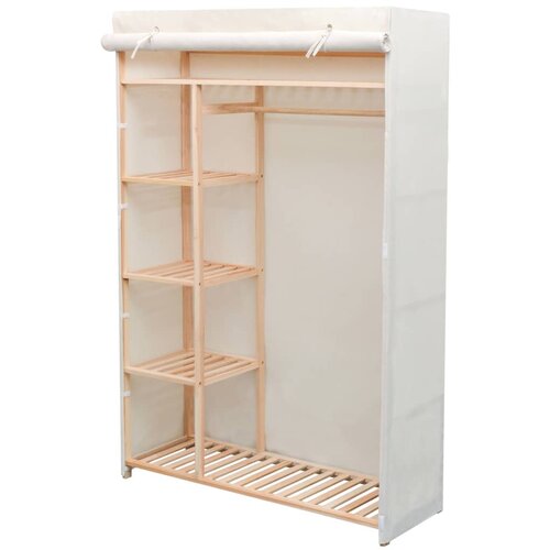 The Living Store Garderobna omara iz blaga in borovine 110x40x170 cm - Garderobna Omara, (21434322) Slike