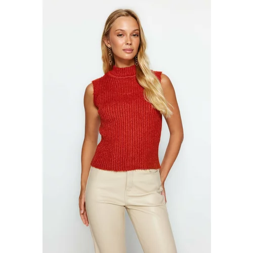 Trendyol Sweater Vest - Brown - Slim fit