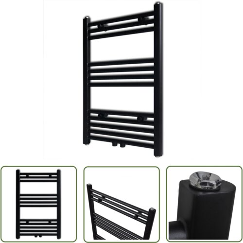 The Living Store Kopalniški cevni radiator za centralno ogrevanje raven 500x764 mm črn - Cevni Radiator, (21745132) Cene