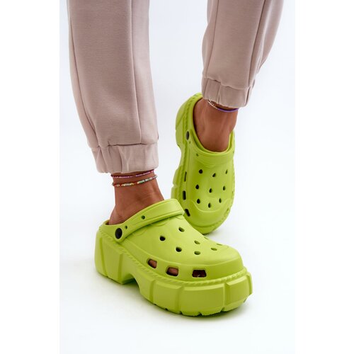 Kesi Women&amp;#039;s foam slippers with solid lime Witima sole Slike