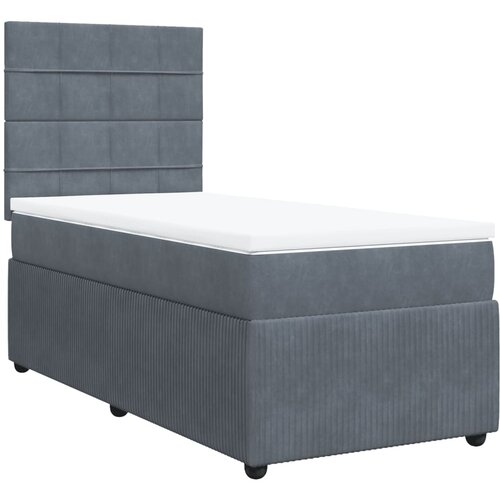 Maison Chic Box spring postelja - Vzmetna postelja z vzmetnico temno siva 80x200 cm žamet SL10611, (21907124) Cene