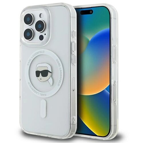 Karl Lagerfeld IML KOVINSKI OVITEK KARL HEAD ZA MAGSAFE ZA IPHONE 16 PRO BEL, (21897541) Cene