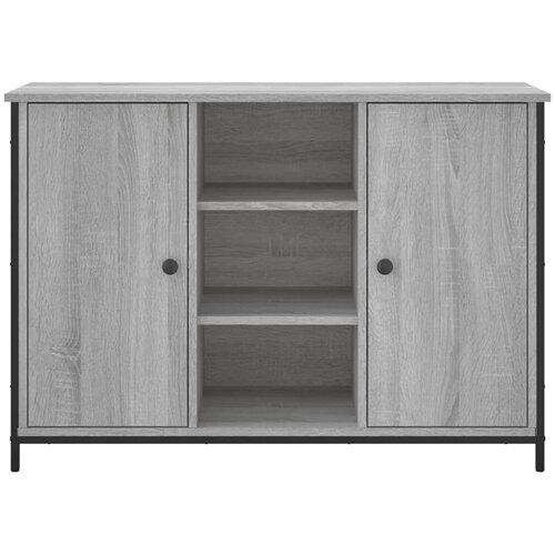  Komoda siva boja hrasta 100 x 35 x 70 cm od konstruiranog drva Slike