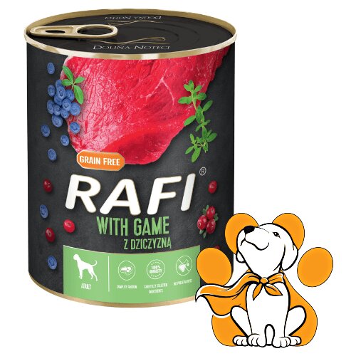 Rafi Dog Grain Free Wild Game 800g, Vlažna Hrana Sa Divljači Za Bogat Ukus Cene