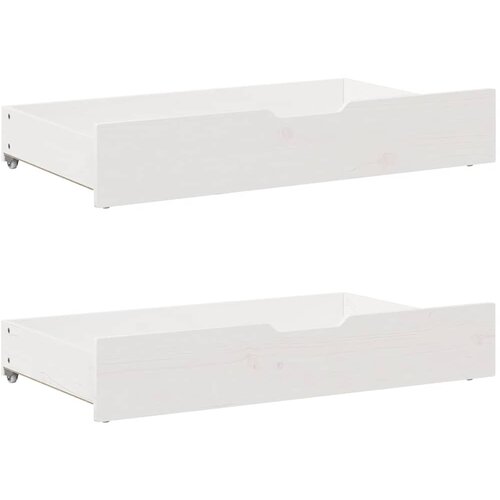  Ladice ispod kreveta 2 kom bijele 95x55x17 cm od borovine Cijene