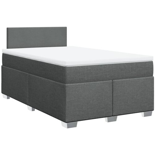 Maison Chic Box spring postelja - Vzmetna postelja z vzmetnico temno siva 120x200 cm blago SL18038, (21892800) Cene