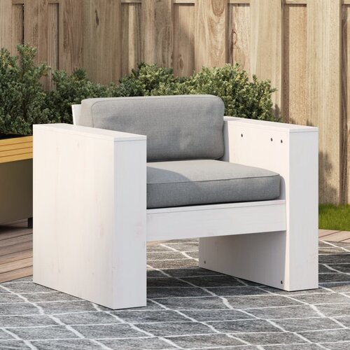 Vrtna sofa bijela 79 x 60 x 62 cm od masivne borovine Cijene