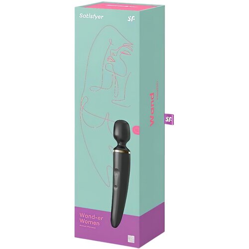 Satisfyer vibrator Wand-er Woman, crno/zlatni Slike