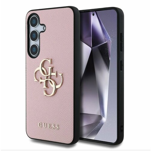 Guess PU Grained 4G Metal Logo Zadn&iacute; Kryt pro Samsung Galaxy S25+ Pink Ovitek za telefon Vijolična Cene