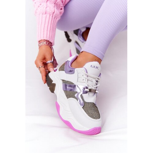 Kesi Sport Shoes On A Chunky Sole GOE HH2N4038 White-Violet Slike