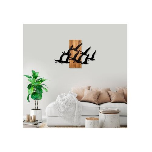 Wallity Zidna dekoracija Ptice selice - 375, 58x84 cm, Crna Slike