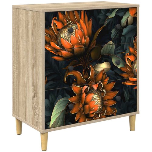  Komoda LOCHEM Narančasti uzorak 66 x 36,5 x 75 cm Sonoma Slike
