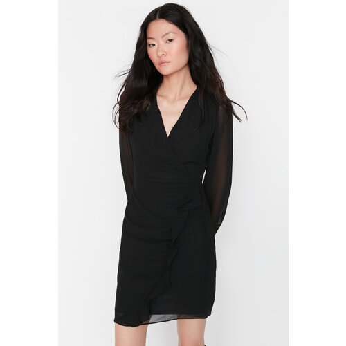 Trendyol Black Double Breasted Dress Slike