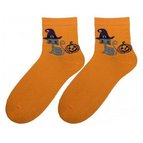 Bratex Popsox Halloween Socks 5643 Women's 36-41 Orange D-024 Slike